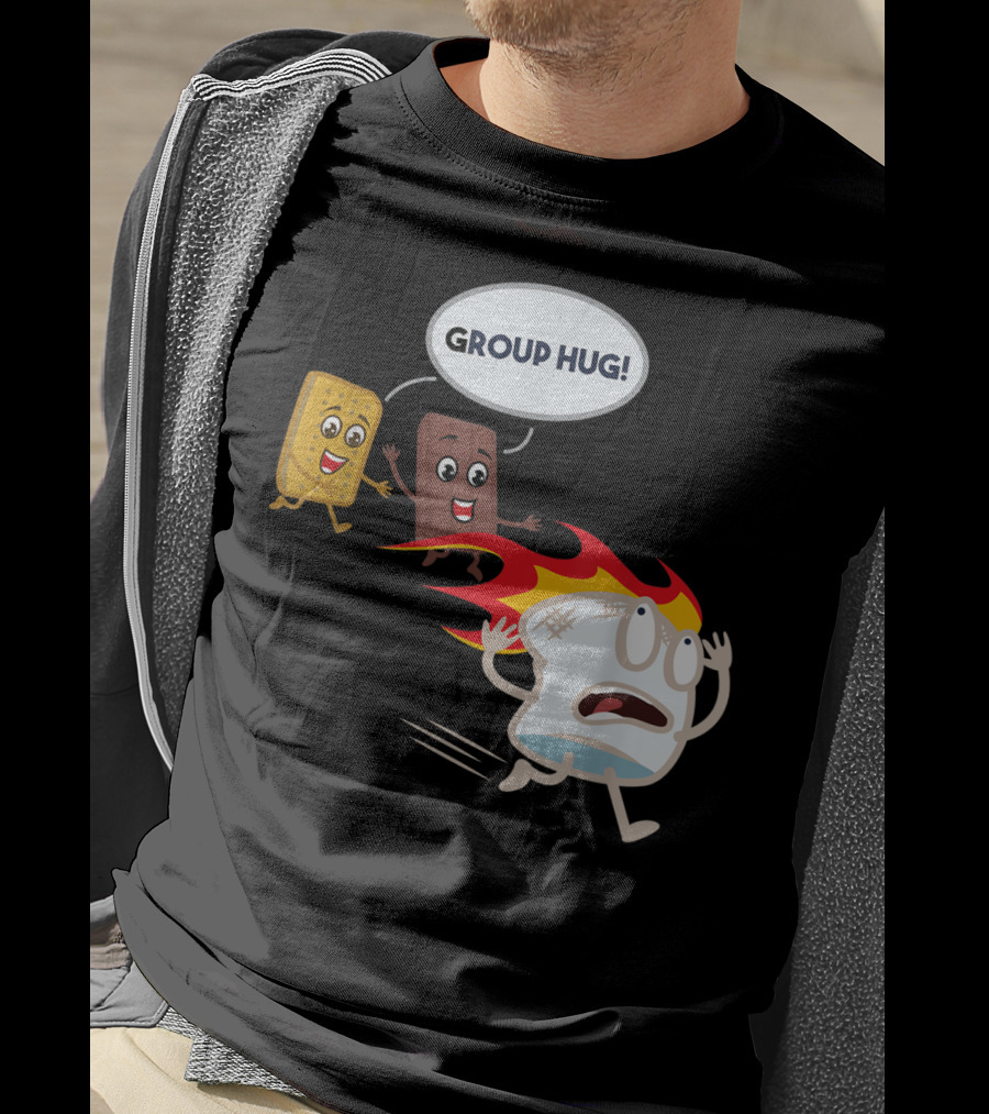 Group Hug S'mores Marshmallow Camping Roastin' T-Shirt