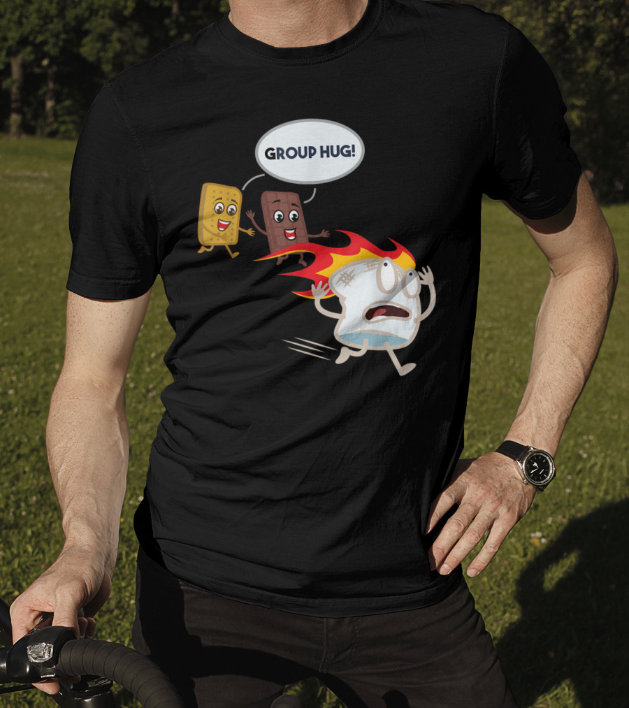 Group Hug S'mores Marshmallow Camping Roastin' T-Shirt