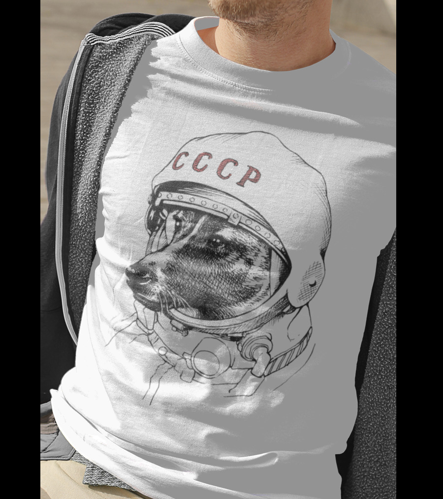 CCCP Space Traveler Dog Cosmonaut T-Shirt