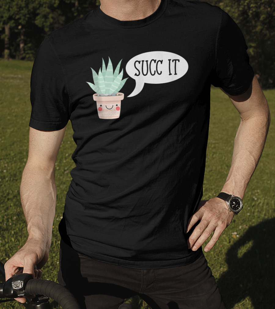 Succ It Cute Kawaii Succulent Plant Pot With Indoor Charm T-Shirt