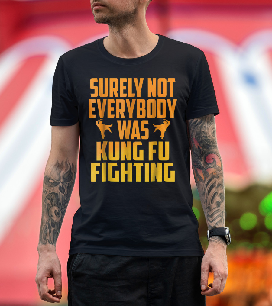 Surely Not Everybody Was Kung Fu Fighting Retro Kung Fu Pose T-Shirt