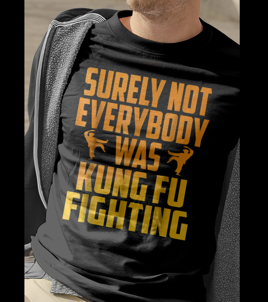 Surely Not Everybody Was Kung Fu Fighting Retro Kung Fu Pose T-Shirt