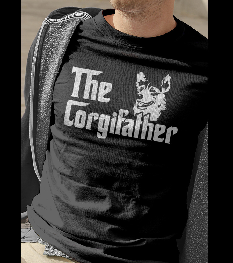The Dogfather Corgi Dad Iconic T-Shirt