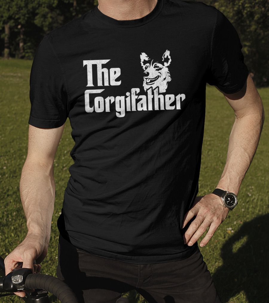 The Dogfather Corgi Dad Iconic T-Shirt