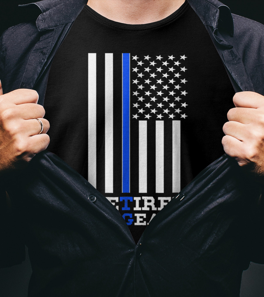 Thin Blue Line Flag Retired Sergeant T-Shirt