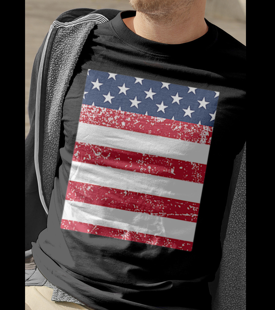 USA Pocket American Flag T-Shirt