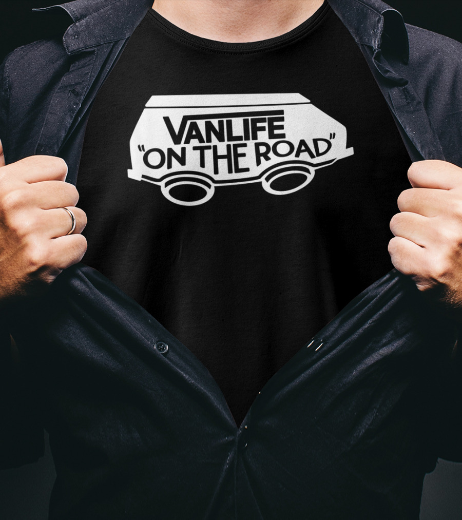 Vanlife On The Road Skater Surfer Campervan T-Shirt
