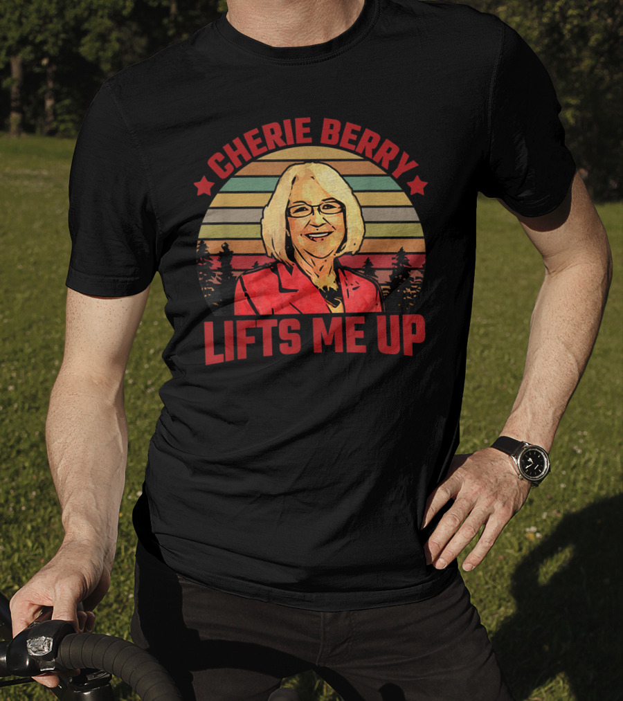 Cherie Berry Lifts Me Up Vintage Style Retro Sunset T-Shirt