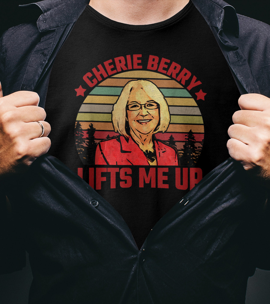 Cherie Berry Lifts Me Up Vintage Style Retro Sunset T-Shirt