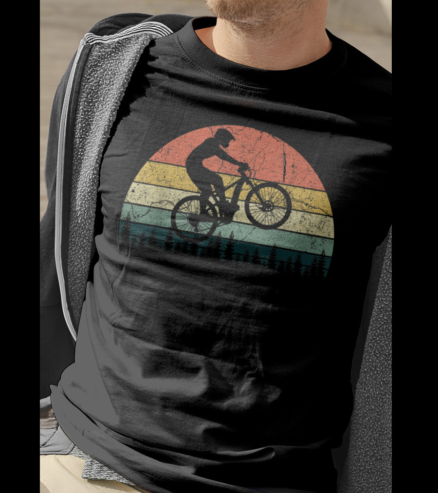 Retro Mountain Bike Enduro Sunset T-Shirt
