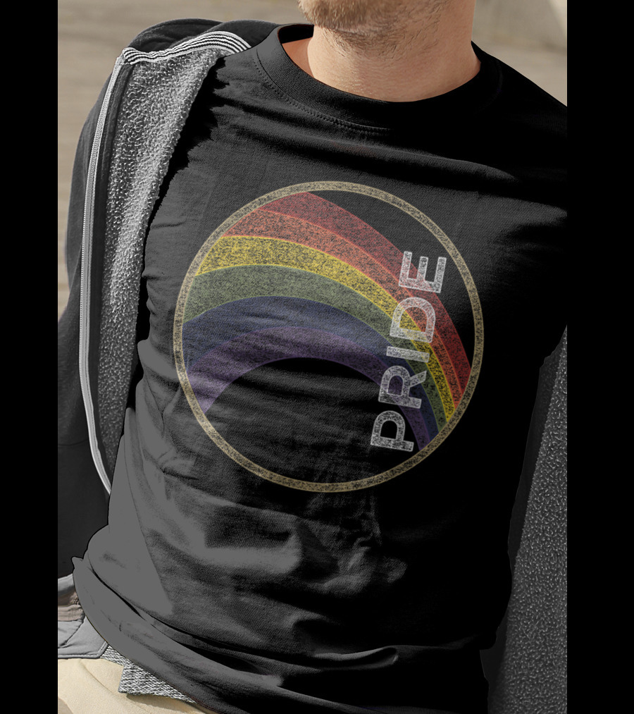 Vintage Rainbow Circle Pride T-Shirt