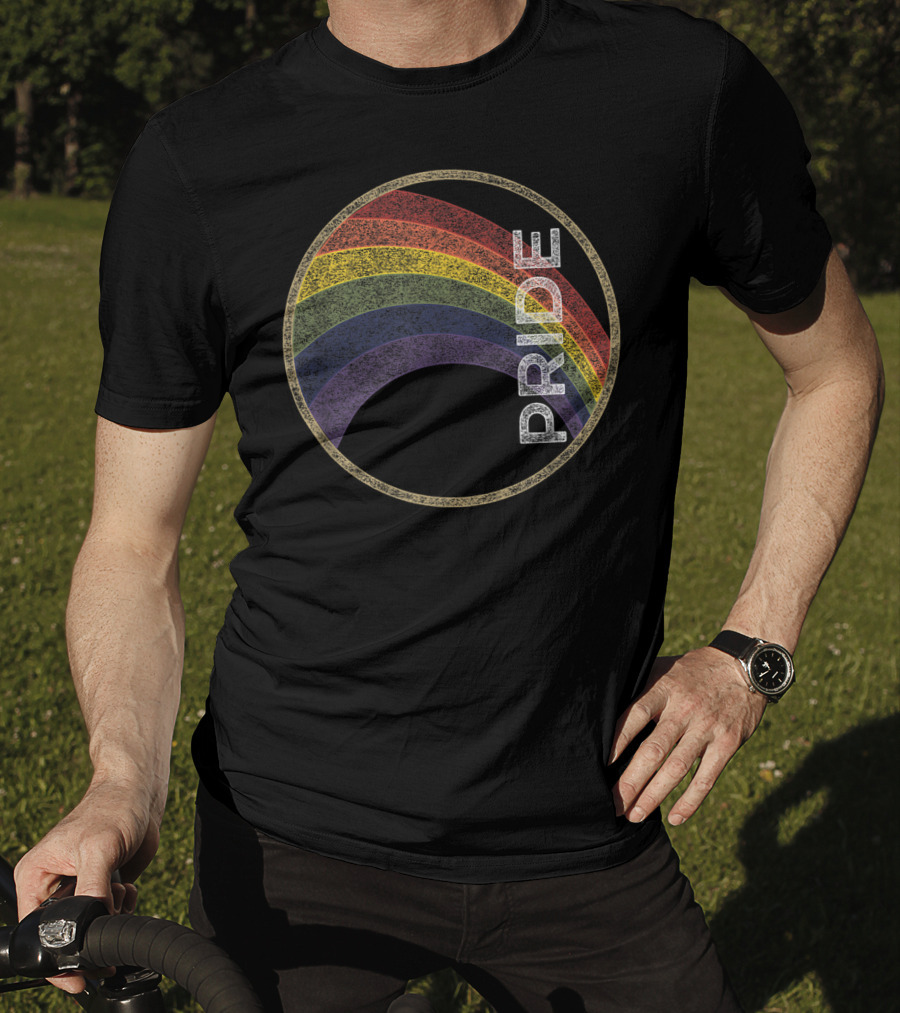 Vintage Rainbow Circle Pride T-Shirt
