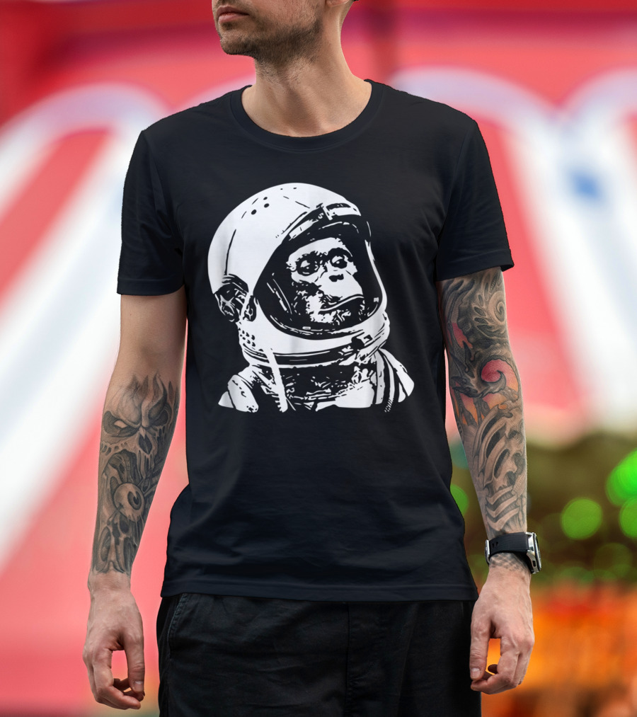 Vintage Space Astronaut Monkey Iconic Exploration T-Shirt