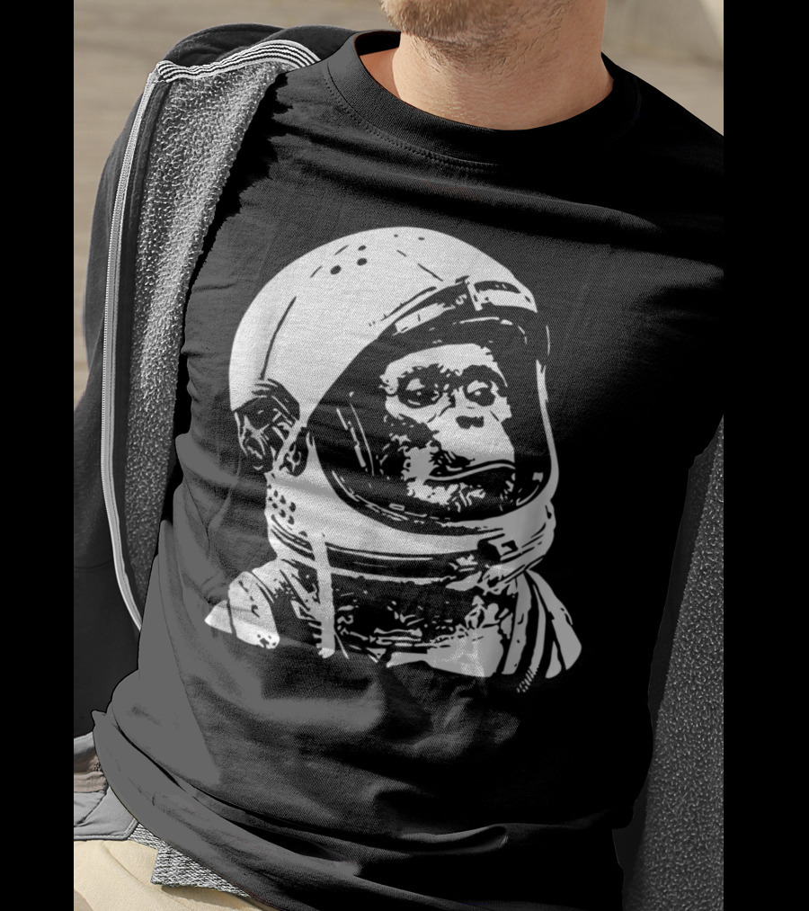 Vintage Space Astronaut Monkey Iconic Exploration T-Shirt