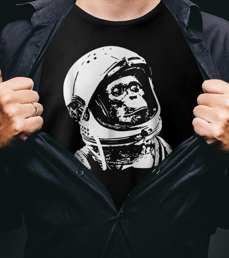 Vintage Space Astronaut Monkey Iconic Exploration T-Shirt