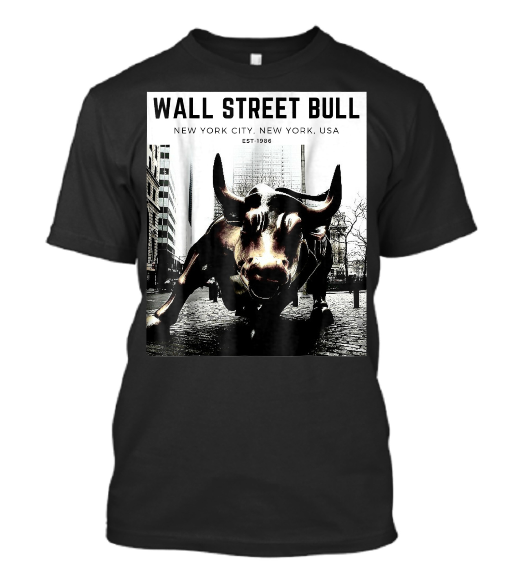 Wall Street Bull New York City EST-1986 T-Shirt