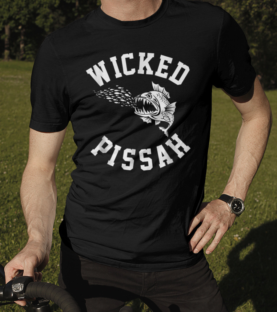 Wicked Pissah Funny Boston Slang Fish T-Shirt