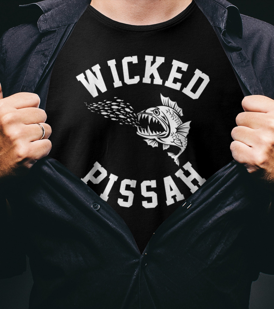 Wicked Pissah Funny Boston Slang Fish T-Shirt