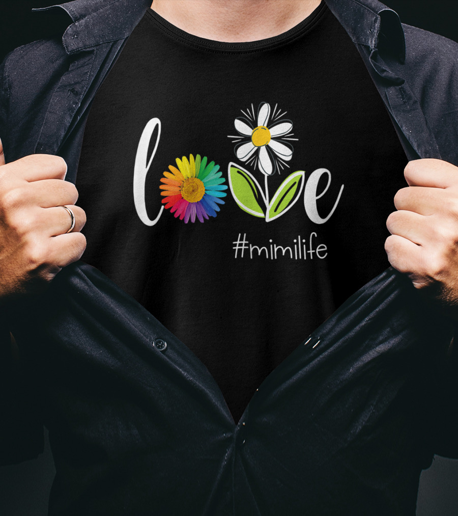 Love MiMi Life Rainbow Flower Daisy T-Shirt