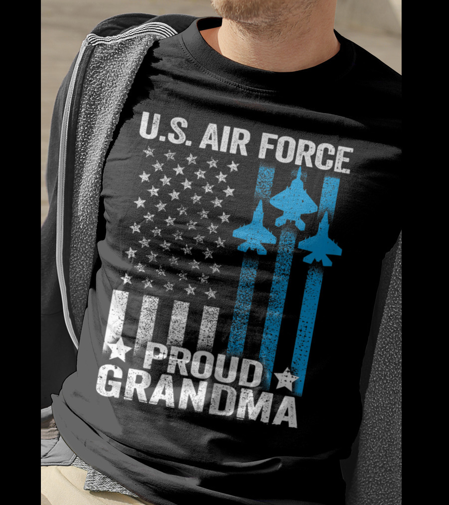 U.S. Air Force Proud Grandma Stars And Jets USAF T-Shirt