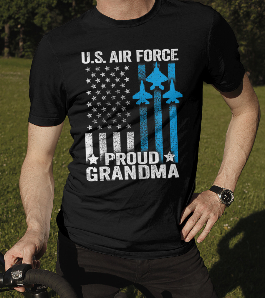 U.S. Air Force Proud Grandma Stars And Jets USAF T-Shirt