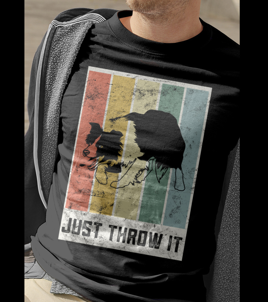 Just Throw It I Love My Border Collie Mom Herd T-Shirt