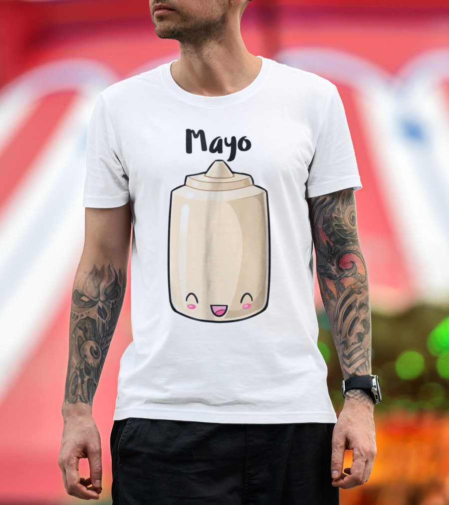 Kawaii Mayo Smiling Mayonnaise Bottle T-Shirt
