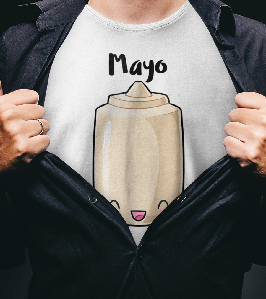 Kawaii Mayo Smiling Mayonnaise Bottle T-Shirt