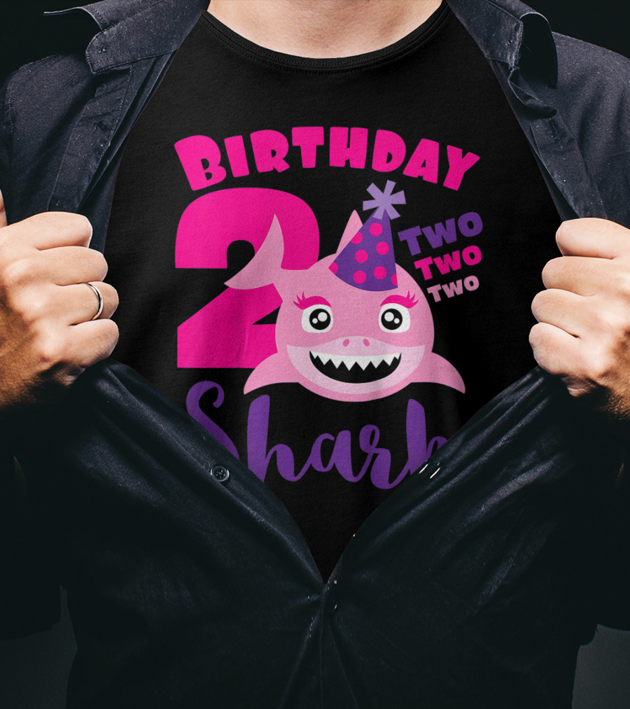 Birthday 2 Shark Two Two Two T-Shirt