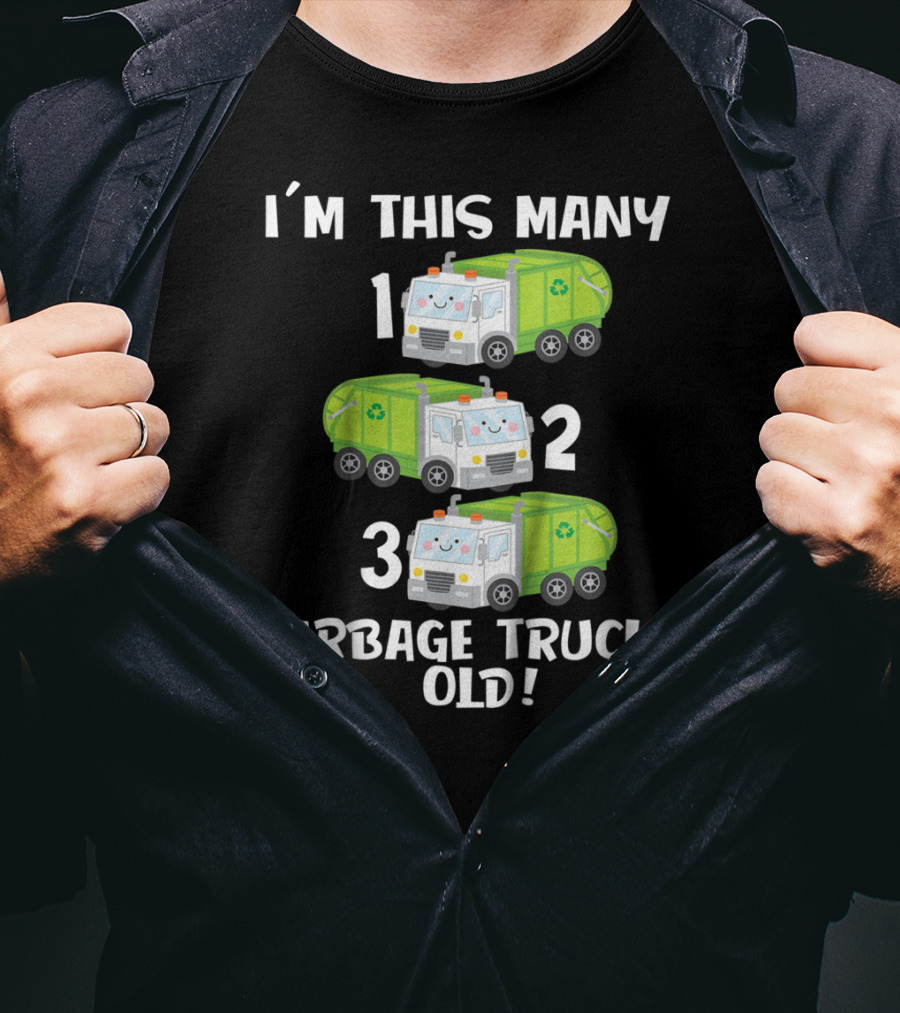 I'm This Many 1 2 3 Garbage Trucks Old T-Shirt
