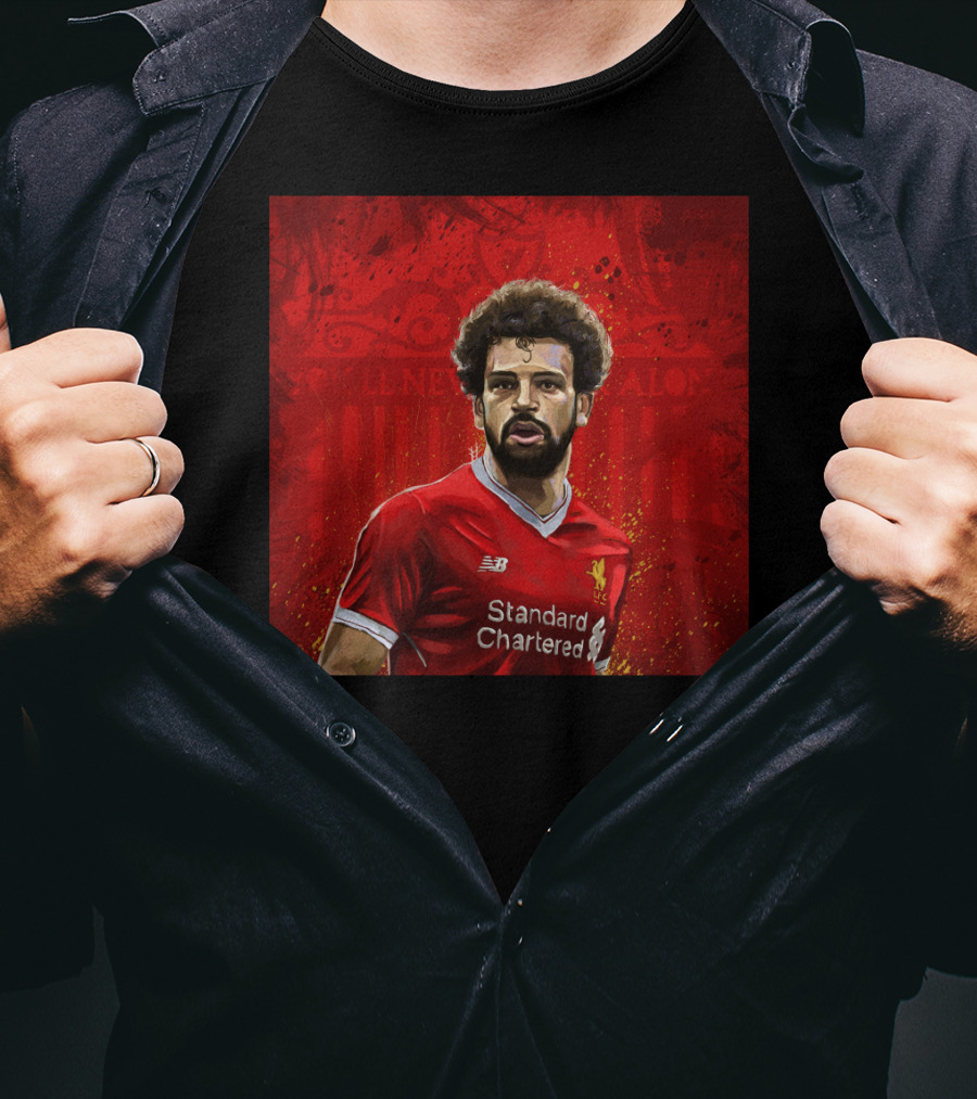 Liverpool Mohamed Salah Standard Chartered Red Jersey T-Shirt