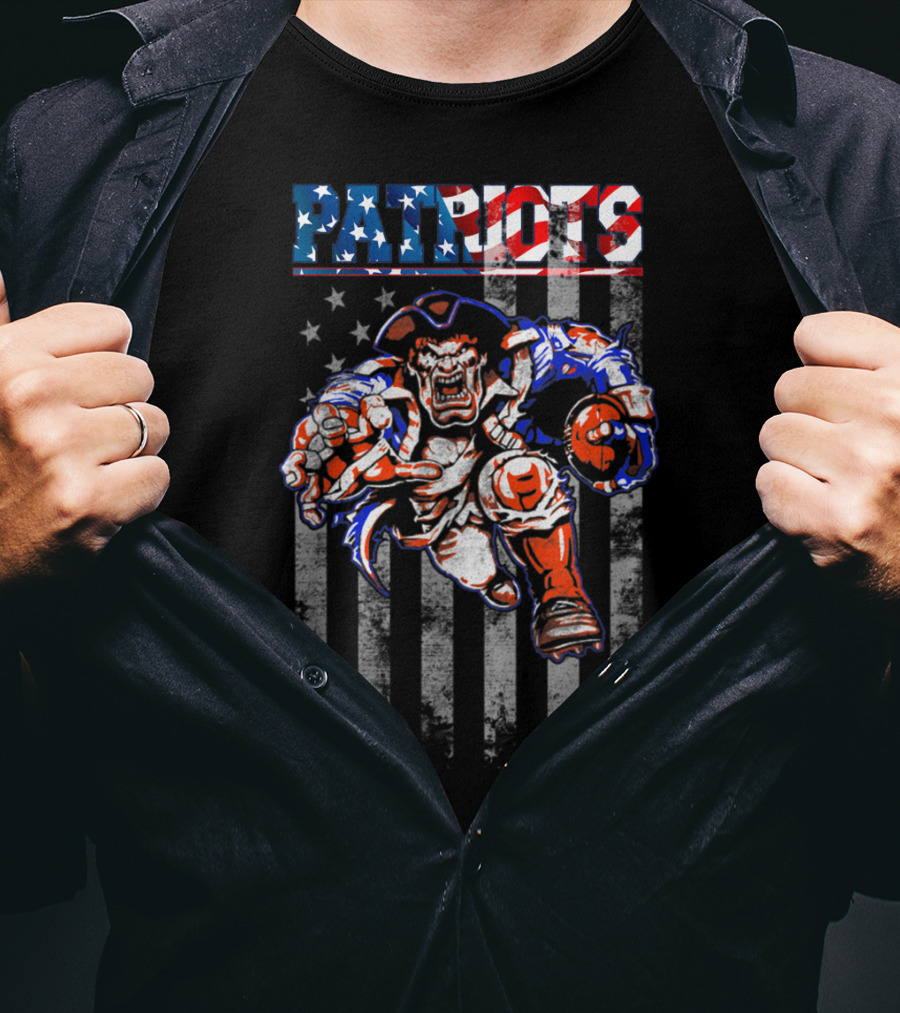 Patriotic American Football Fans New England Patriots T-Shirt