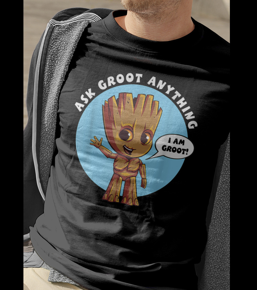 Ask Groot Anything I Am Groot Marvel T-Shirt