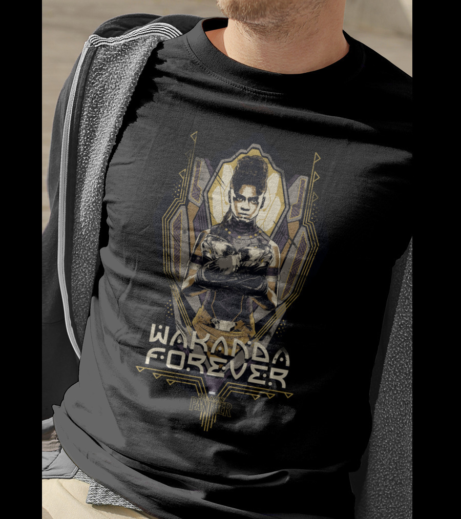 Wakanda Forever Black Panther Shuri Shield T-Shirt
