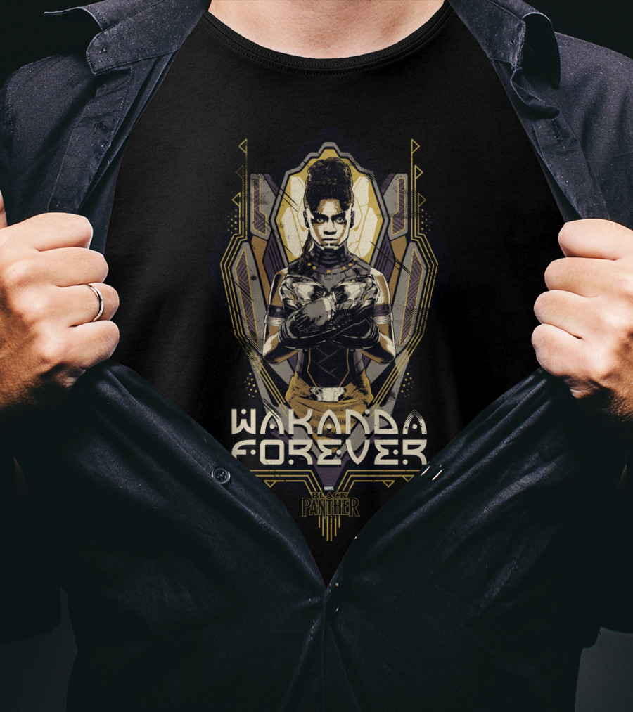 Wakanda Forever Black Panther Shuri Shield T-Shirt