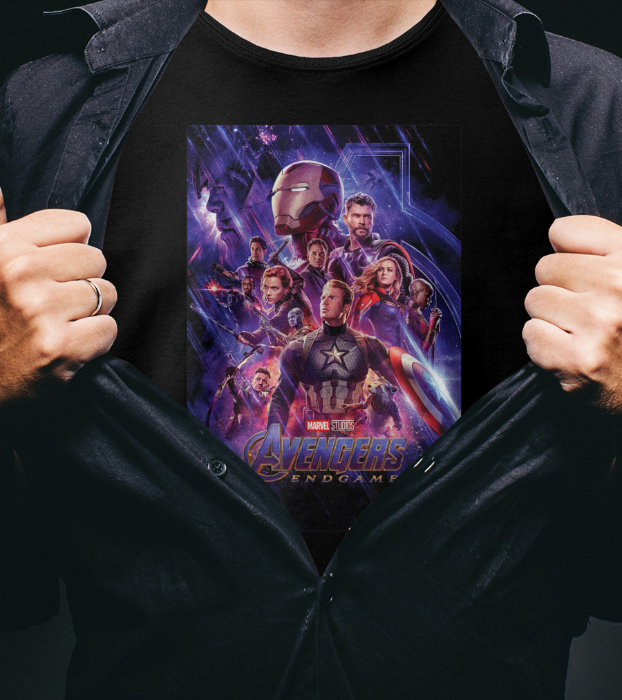 Marvel Studios Avengers Endgame Iconic Heroes Space Group Shot T-Shirt