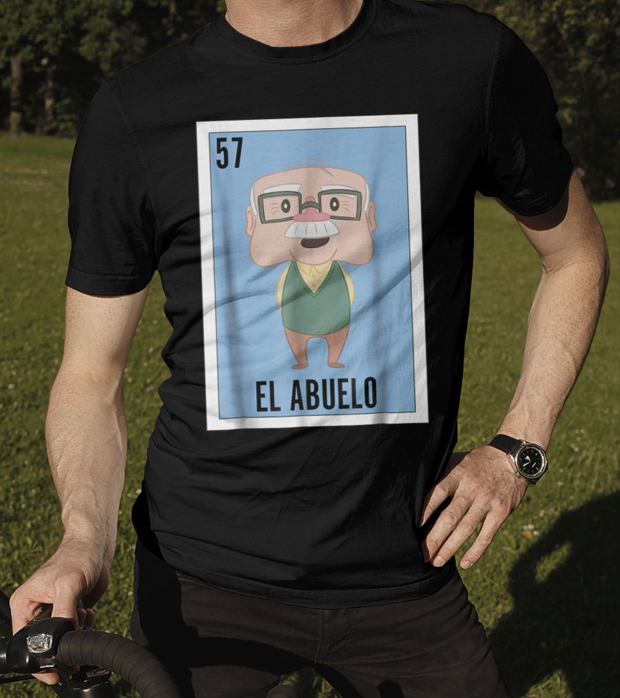 Mens Mexican Loteria El Abuelo 57 T-Shirt
