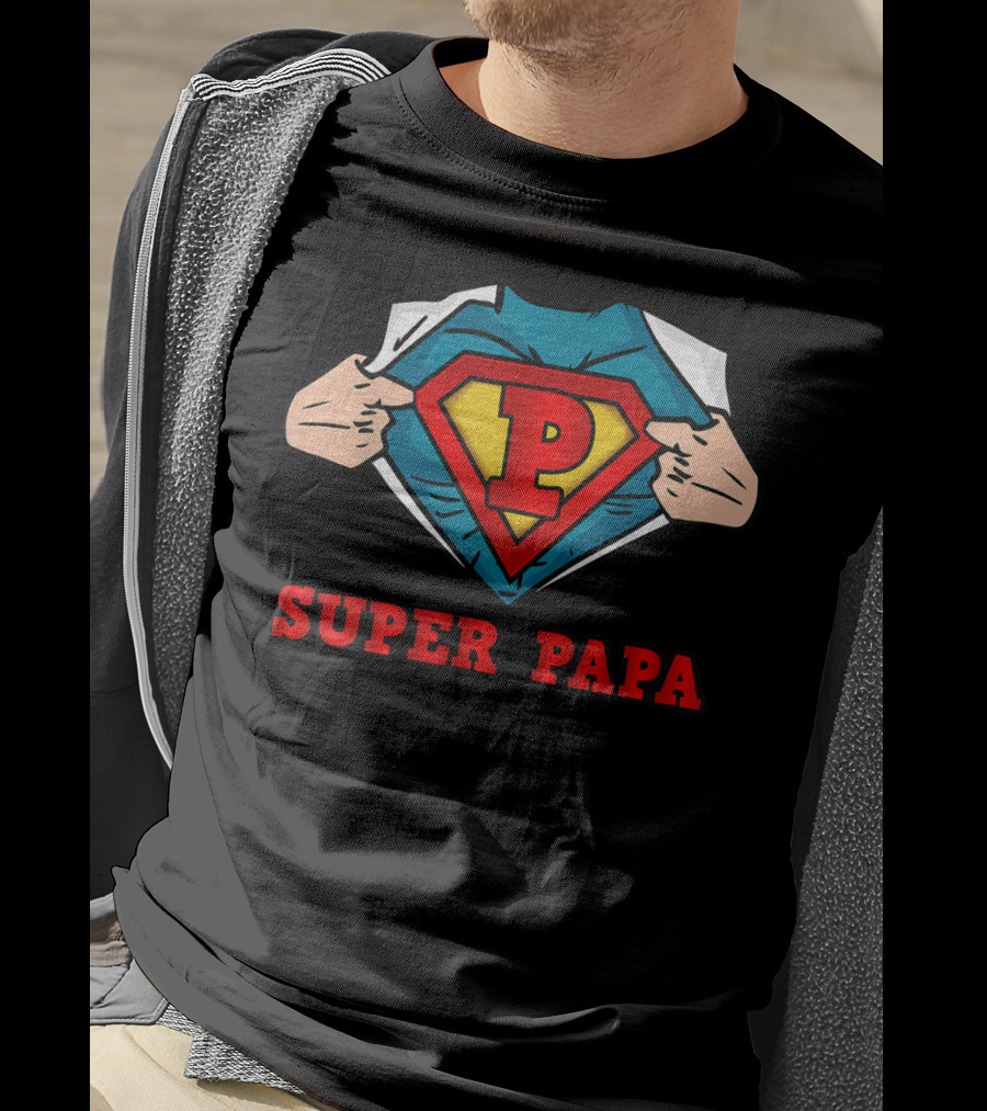 Super PAPA Superhero Mens Great T-Shirt