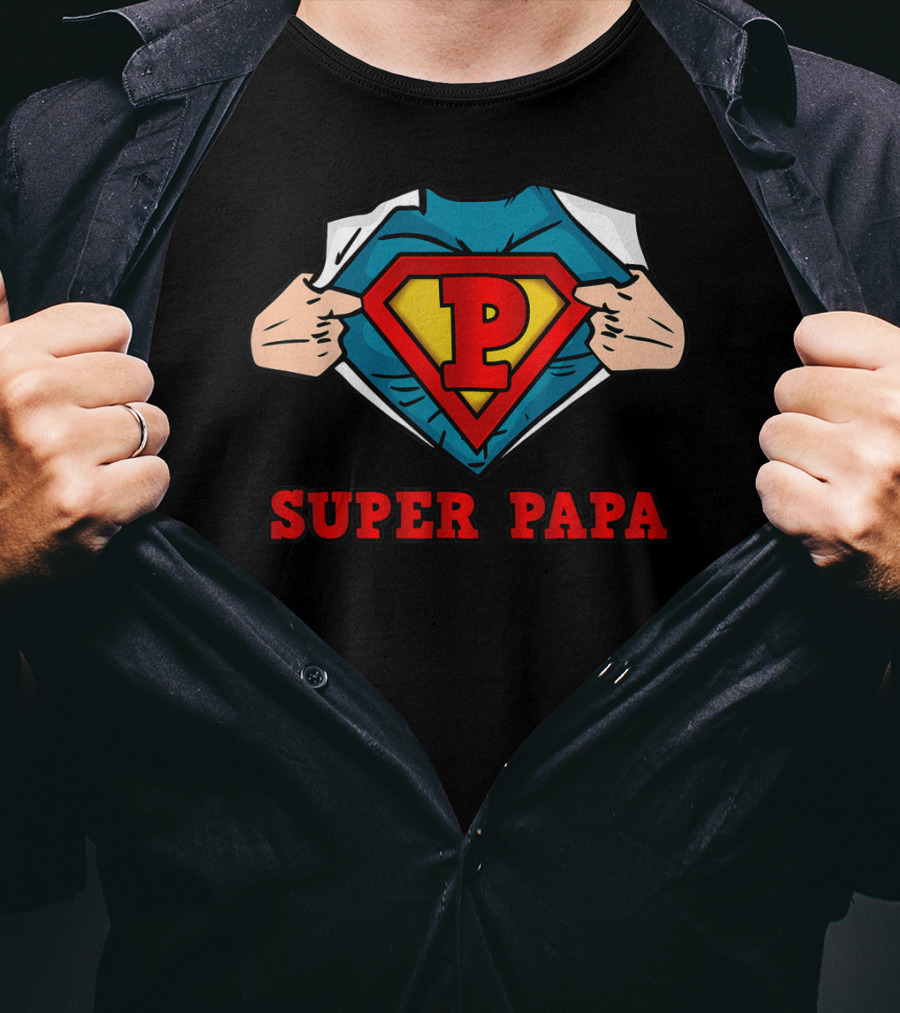 Super PAPA Superhero Mens Great T-Shirt