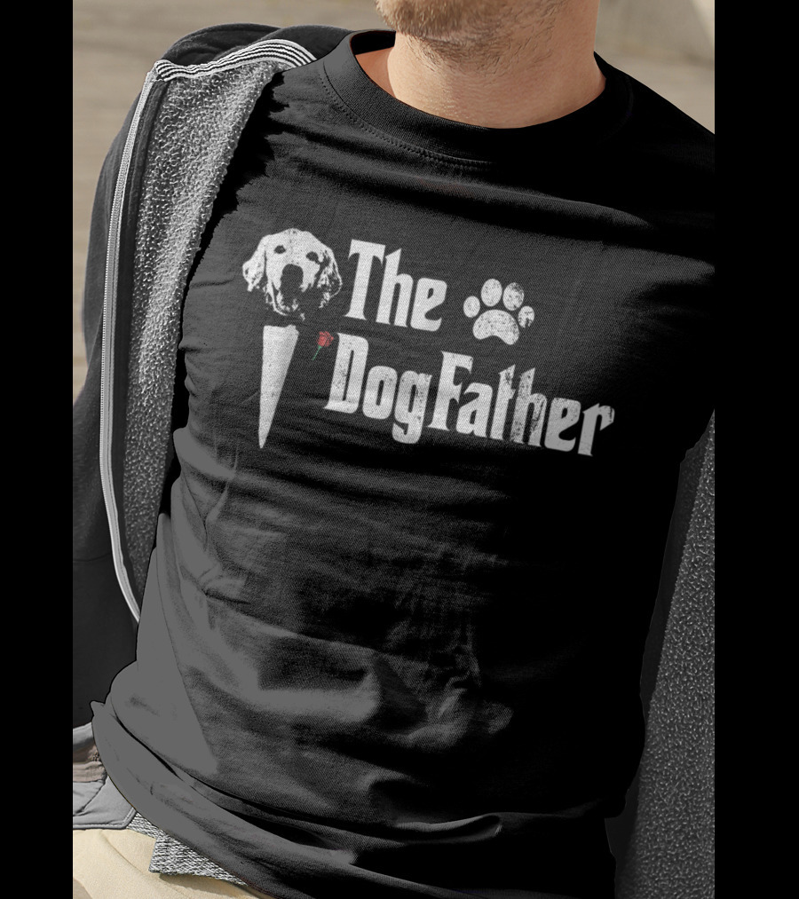 The DogFather Golden Retriever Dog Dad Mens T-Shirt