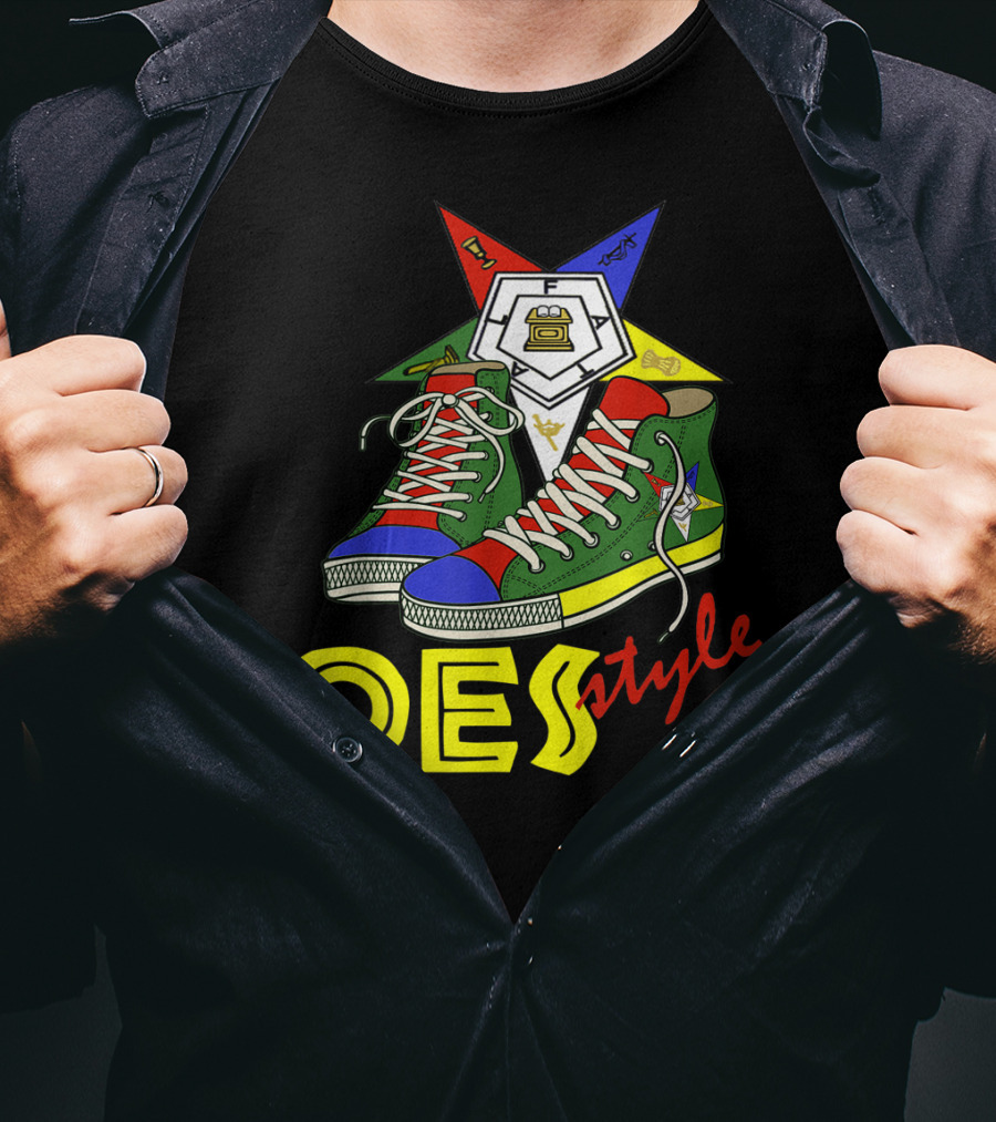 OES Style Order Of The Eastern Star Sistar Sneakers T-Shirt