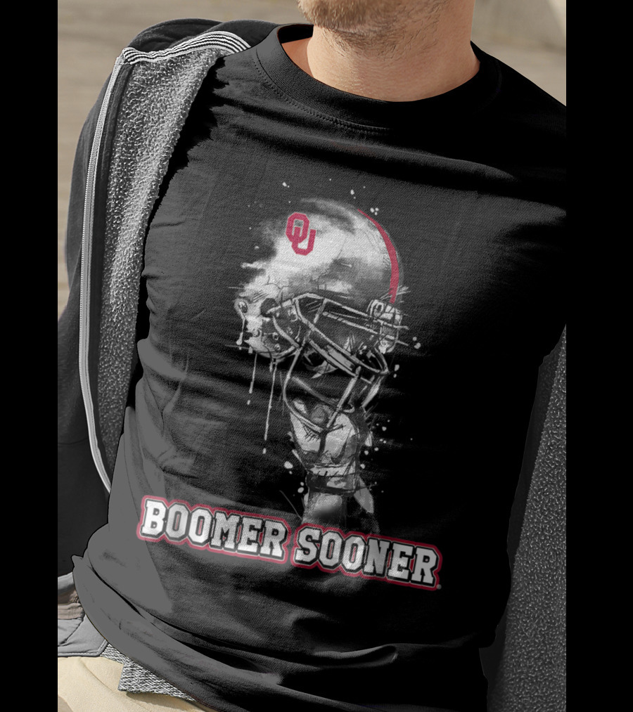 Boomer Sooner Oklahoma Sooners Helmet OU T-Shirt