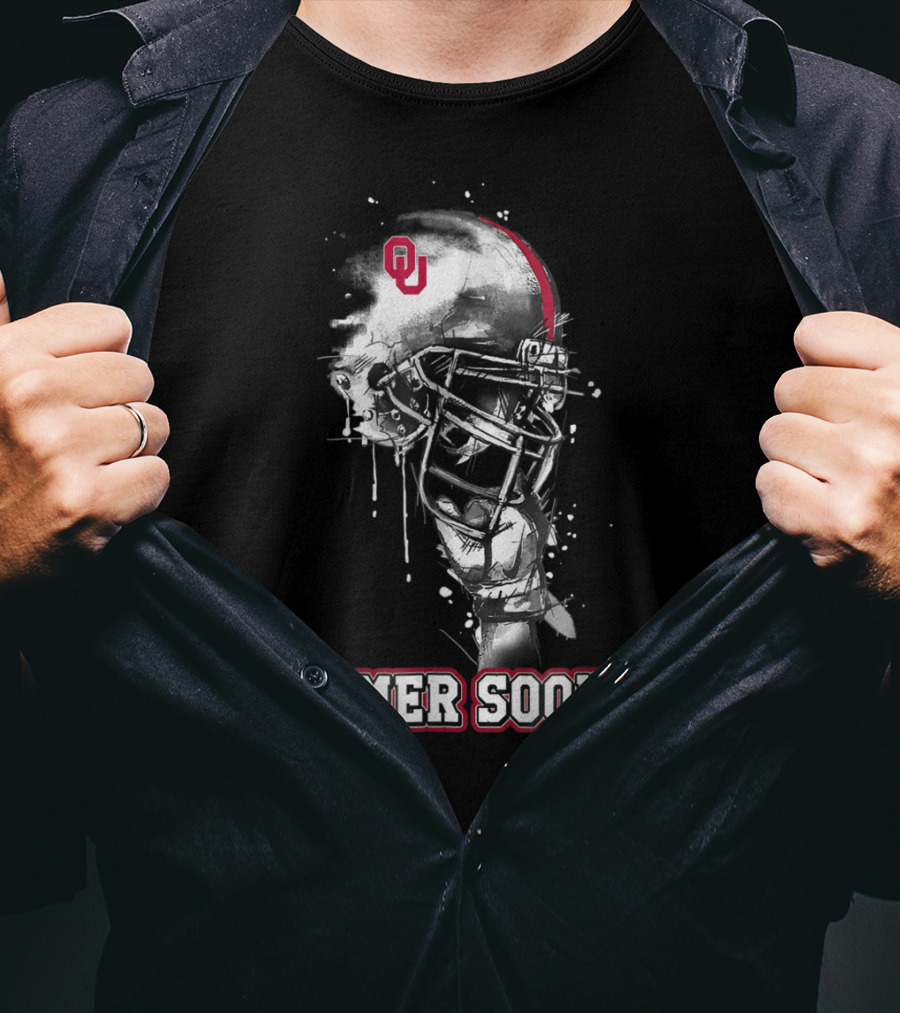 Boomer Sooner Oklahoma Sooners Helmet OU T-Shirt