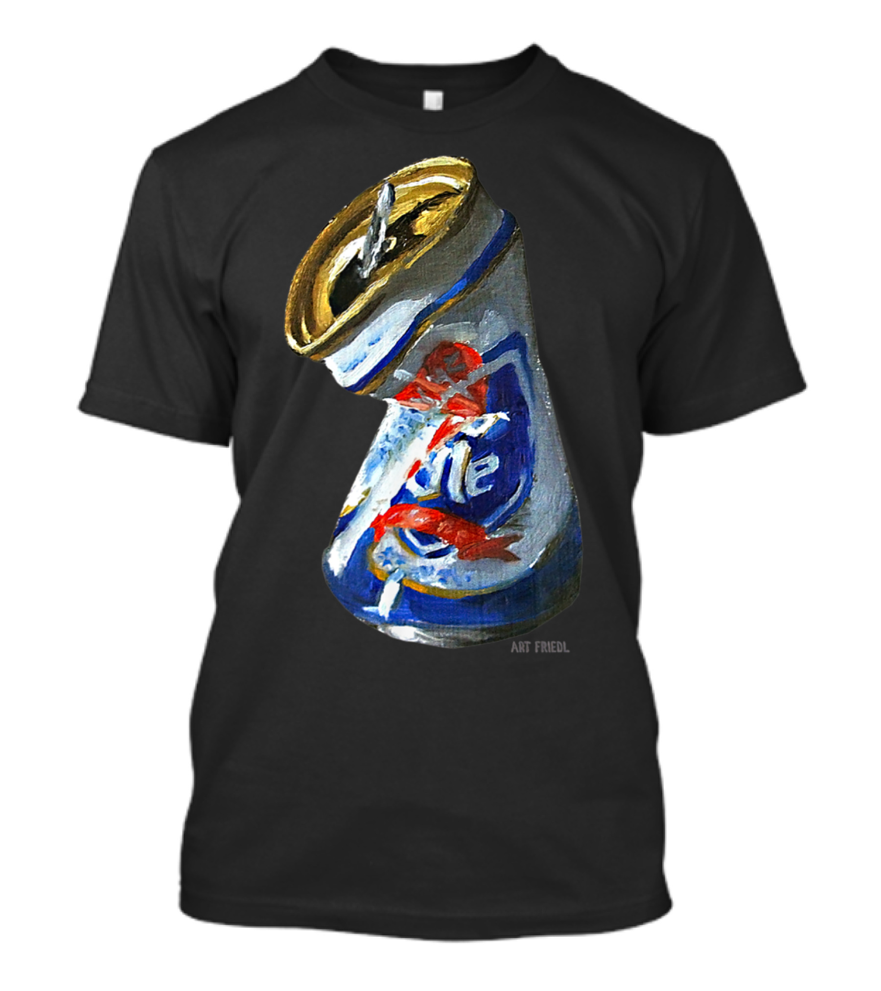 Pabst Blue Ribbon Crushed Beer Can T-Shirt