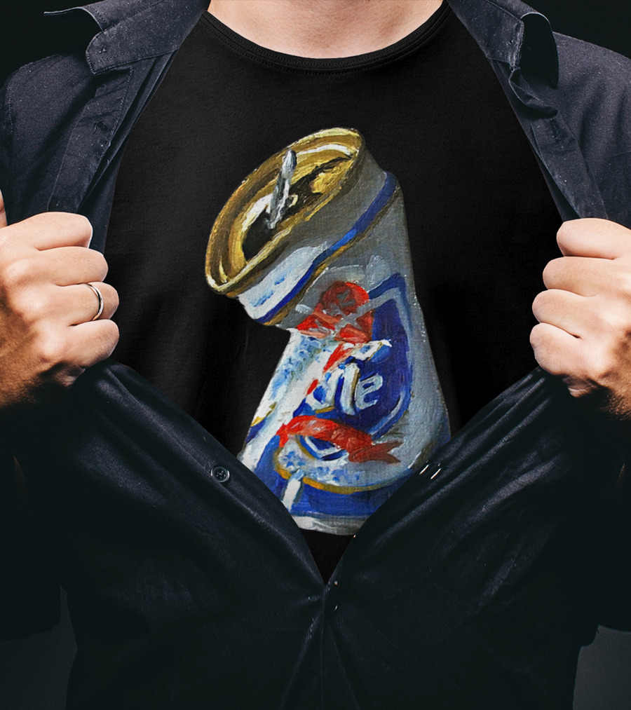 Pabst Blue Ribbon Crushed Beer Can T-Shirt