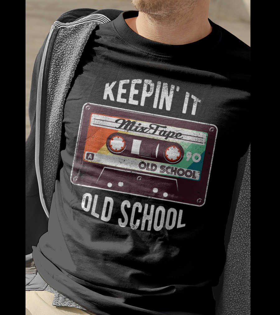 Keepin' It Old School Mixtape 90 Cassette T-Shirt