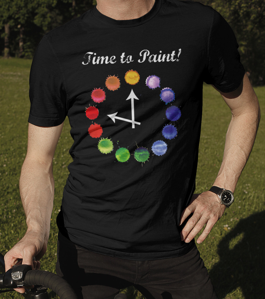 Time To Paint Colorful Clock Palette T-Shirt