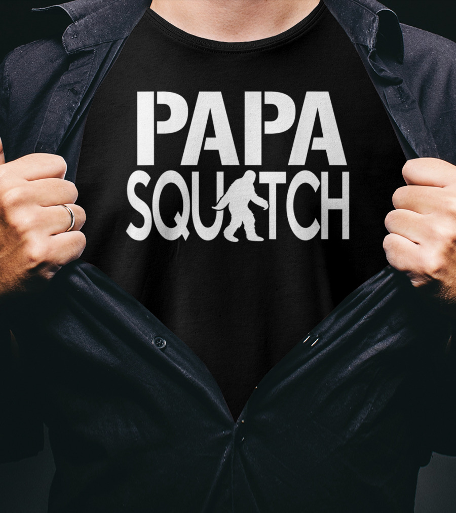 Papa Squatch Dad Sasquatch Bigfo Bigfoot Father's Day T-Shirt