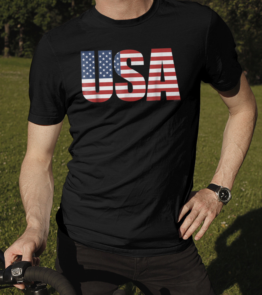 USA American Flag Patriotic Men T-Shirt