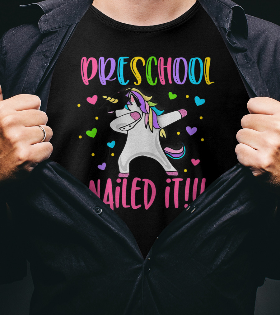 Preschool Nailed It Dabbing Unicorn T-Shirt